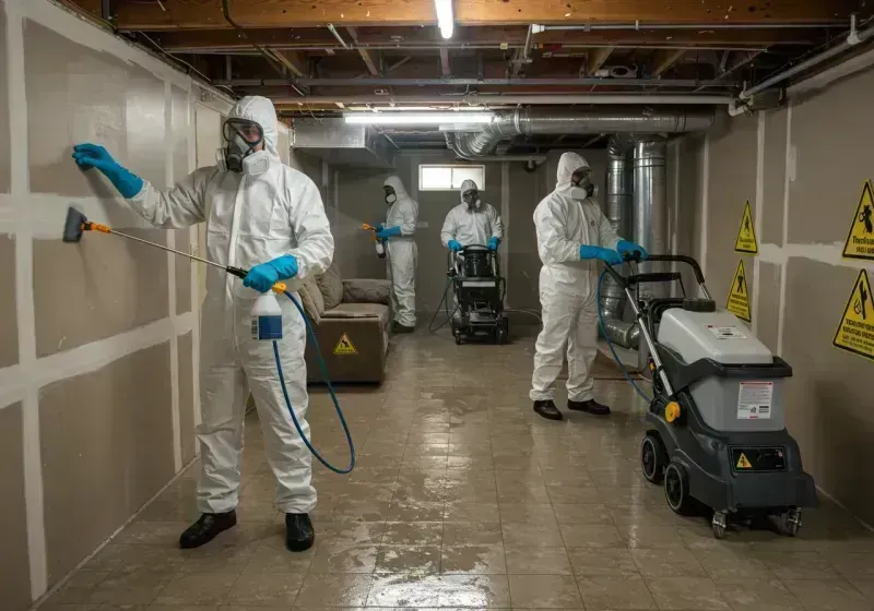 Basement Moisture Removal and Structural Drying process in Ulster County, NY